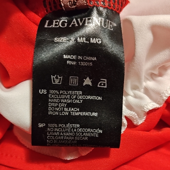 Leg Avenue Red and White Costume Dress - Picture 4 of 7